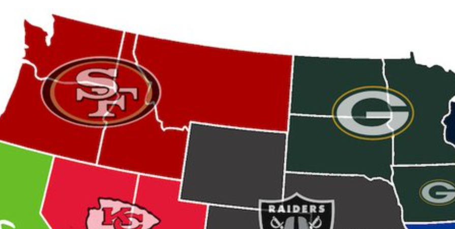 NFL Coverage Map: States Without Professional Football Teams